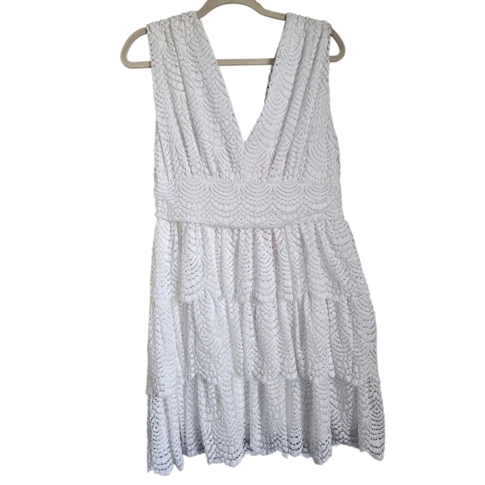 Lilly Pulitzer Soft Ruffle Dress womens size Large Orig $218 - Picture 3 of 7